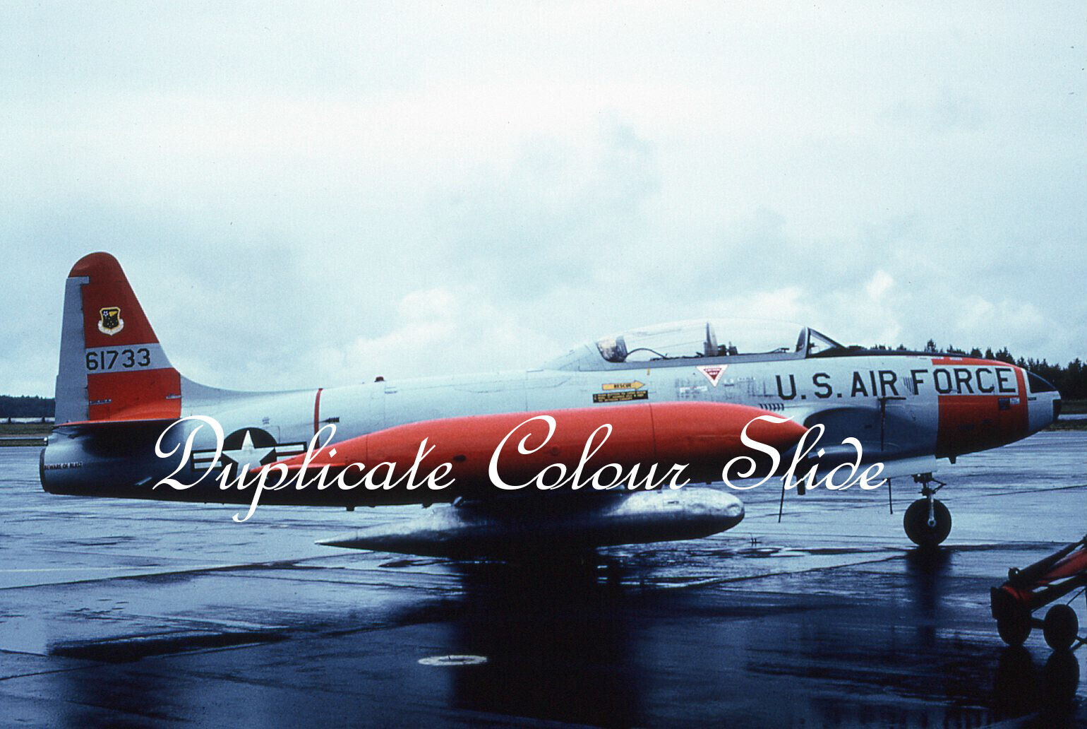 USAF Lockheed T-33A 56-1733, USA 1978, Dup Colour Slide, Aviation Aircraft