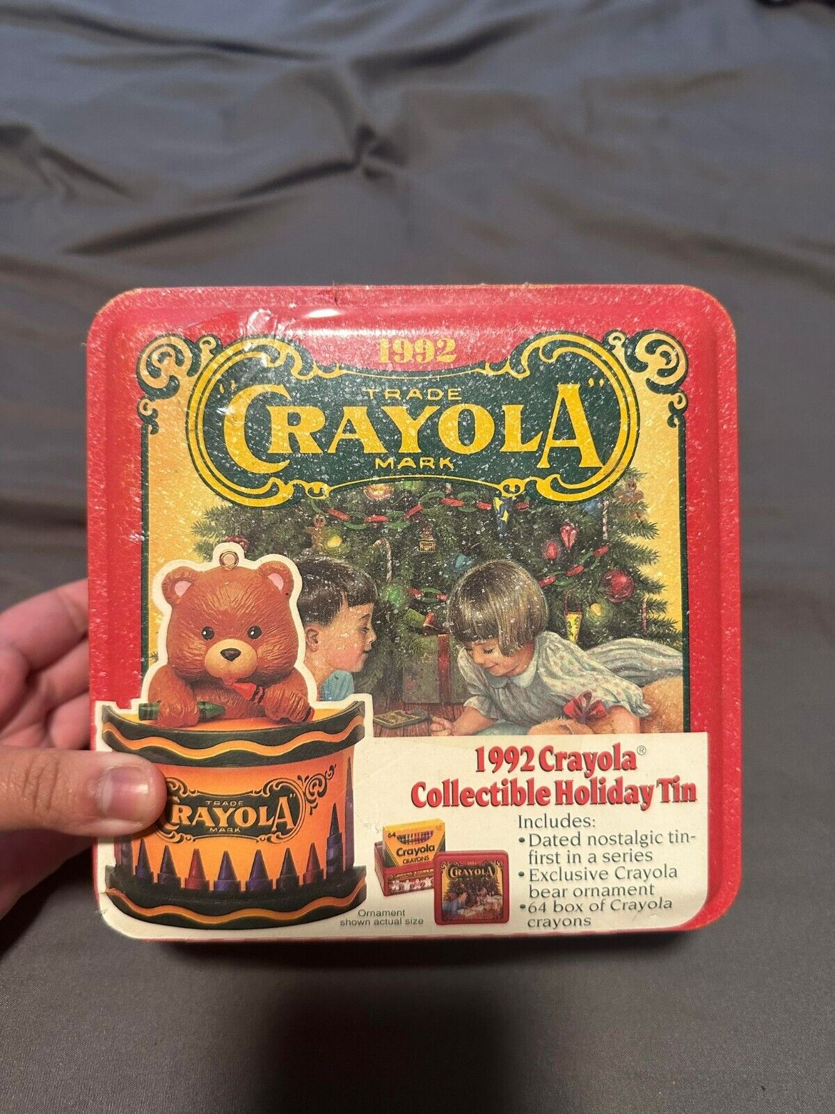 1992 Crayola Collectible Holiday Tin - Vintage - Limited Edition 