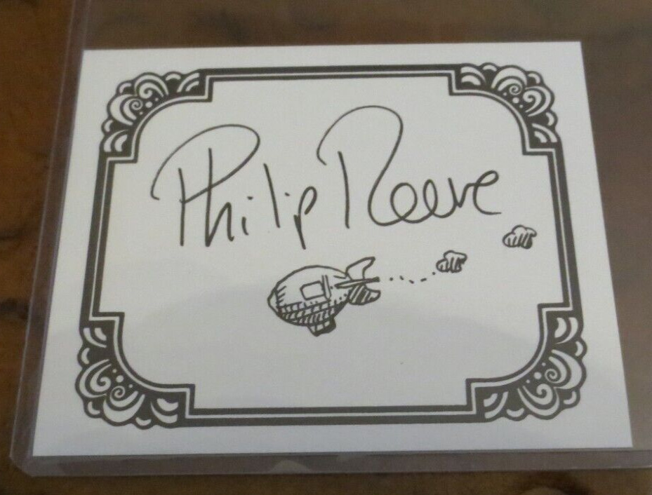 Philip Reeve author signed sketch autographed bookplate Mortal Engines Quartet