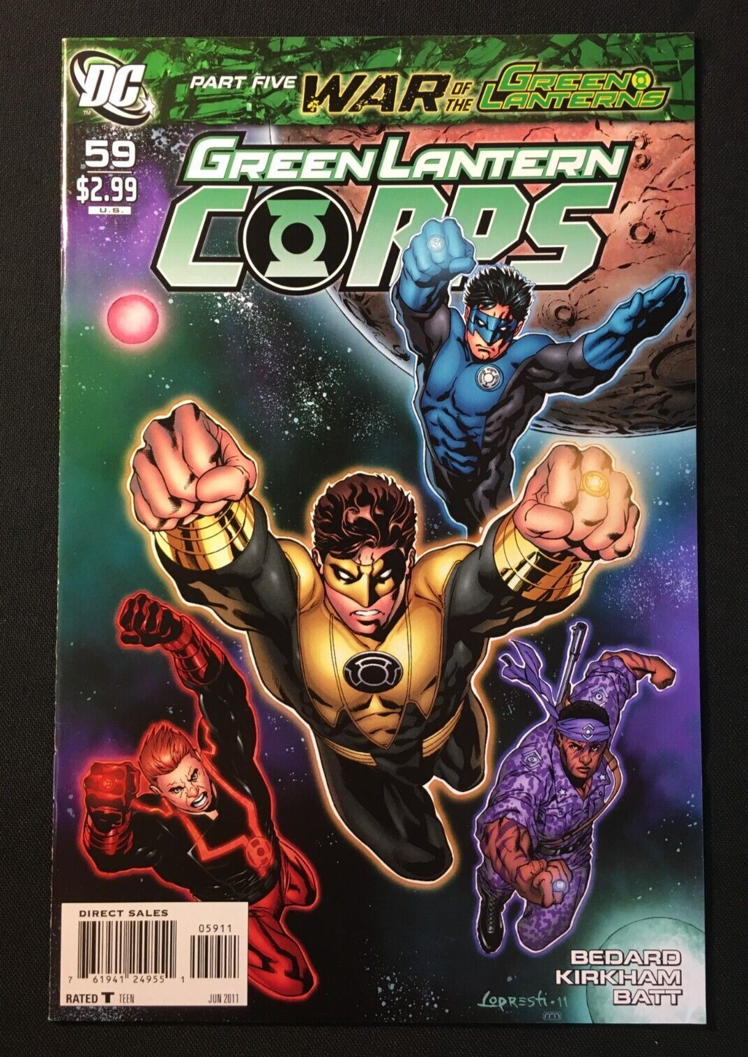 Green Lantern Corps 59Aaron Lopestri Cover Red Yellow Blue V 2 DC Comics 1 Copy