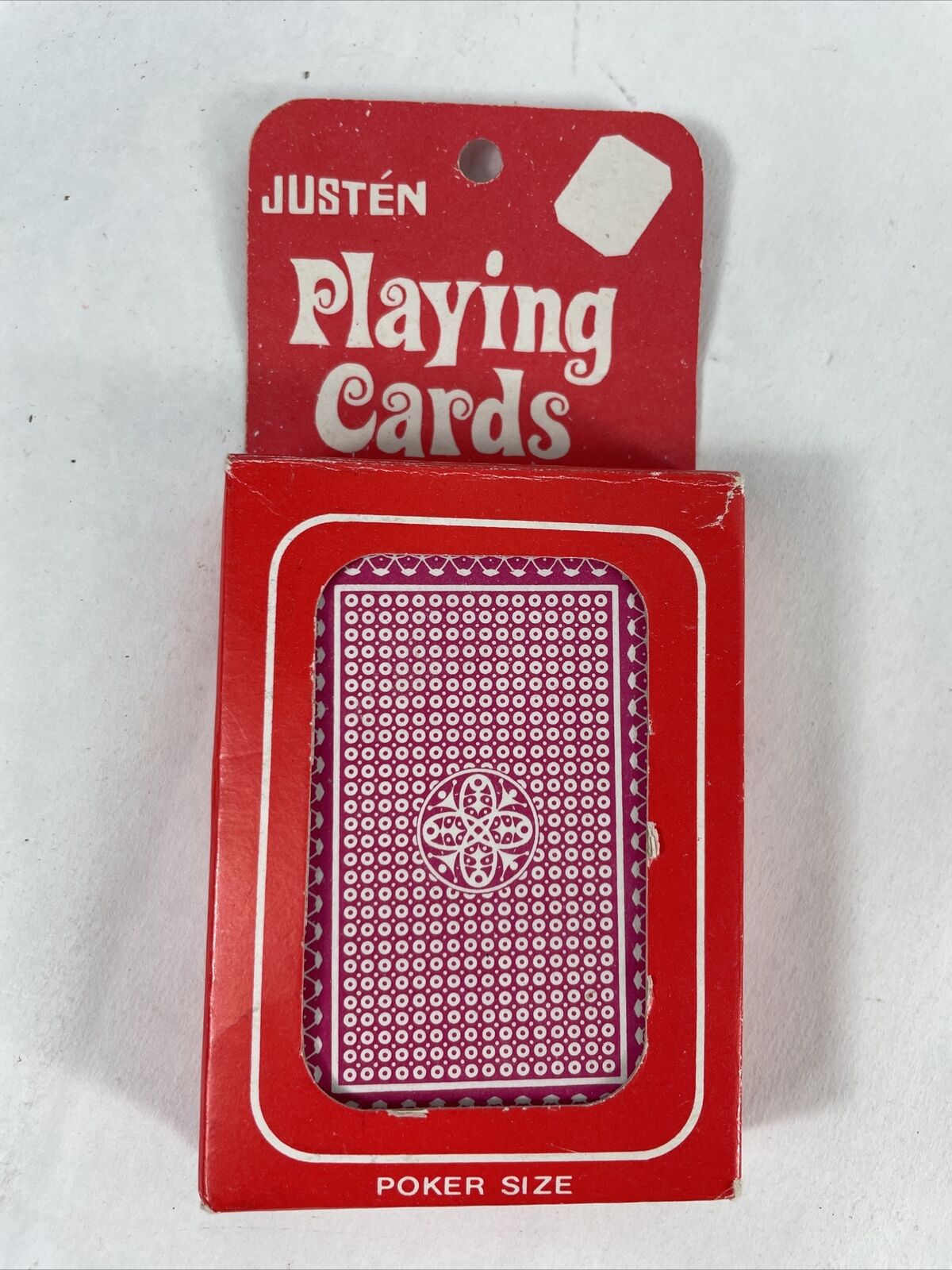Vintage JUSTEN Playing Cards Plastic Coated Poker Size No. 2497A