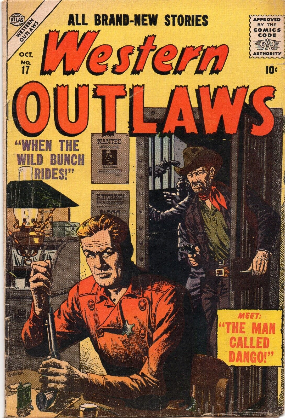 WESTERN OUTLAWS #17 Ultra RARE Golden Age HTF 1956
