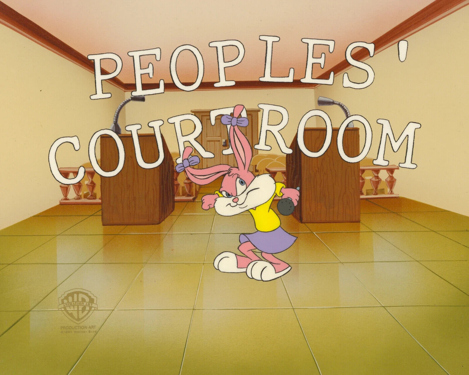 Tiny Toons Adventures-Original Production Cel-Babs Bunny-Peoples Court Room