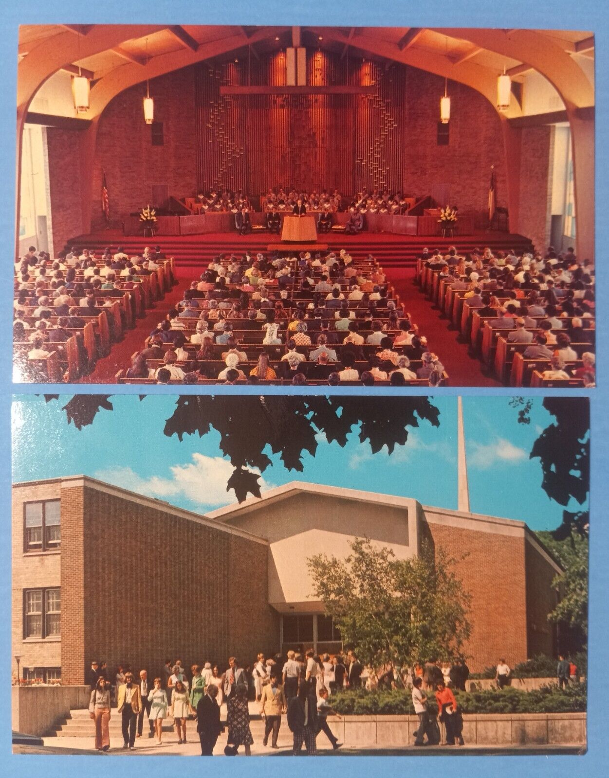 RARE WHEATON BIBLE CHURCH Postcard Lot~ Wheaton IL Interior & Exterior Views