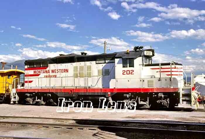 Montana Western 202 @ butte, mt_july 2, 1988__ORIGINAL TRAIN SLIDE