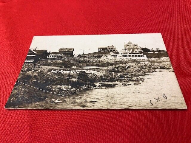 RPPC 1906? postcard FORT SEWALL Marblehead MA, to Harold A, Grout