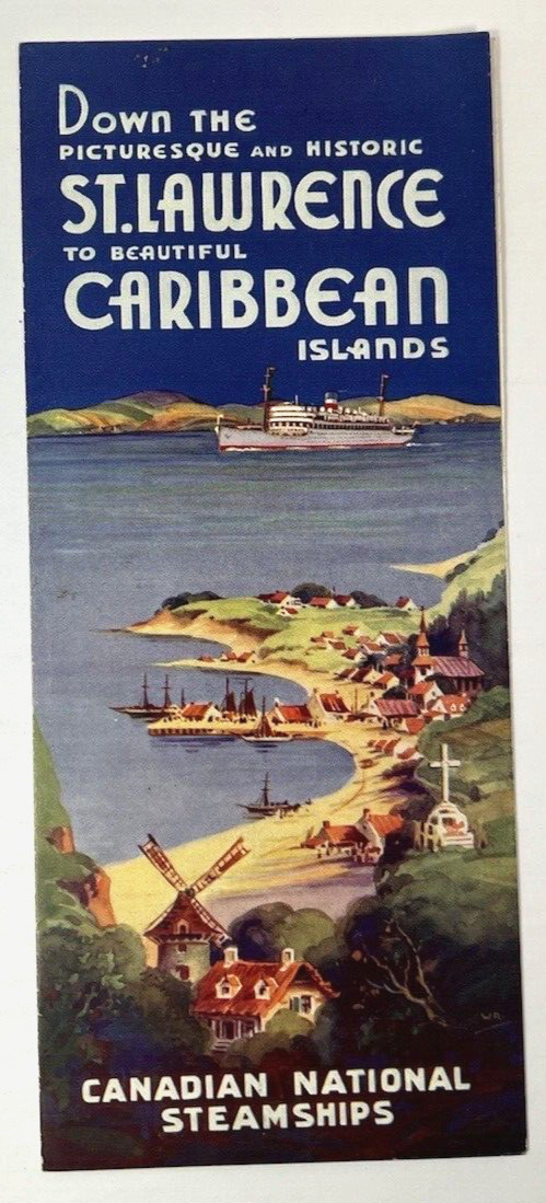 1937 Canadian National Steamships St. Lawrence to Caribbean Travel Brochure