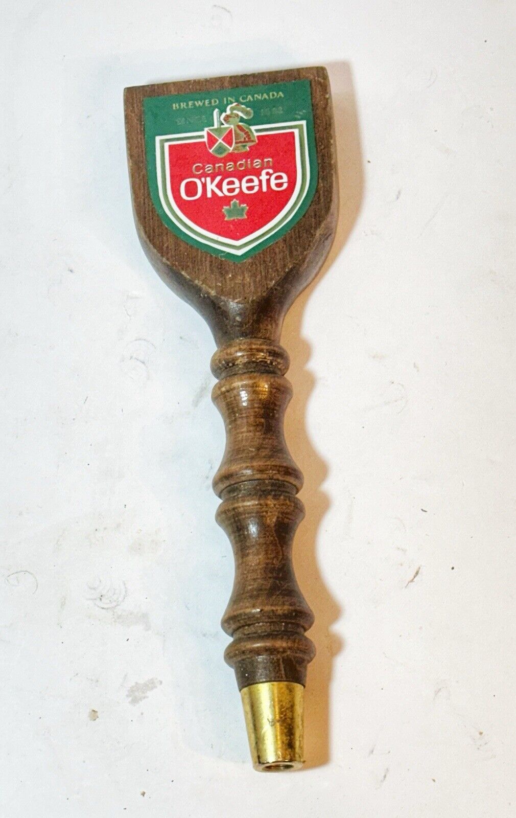 Canadian O Keefe Wooden Tap Handle Vintage Rare