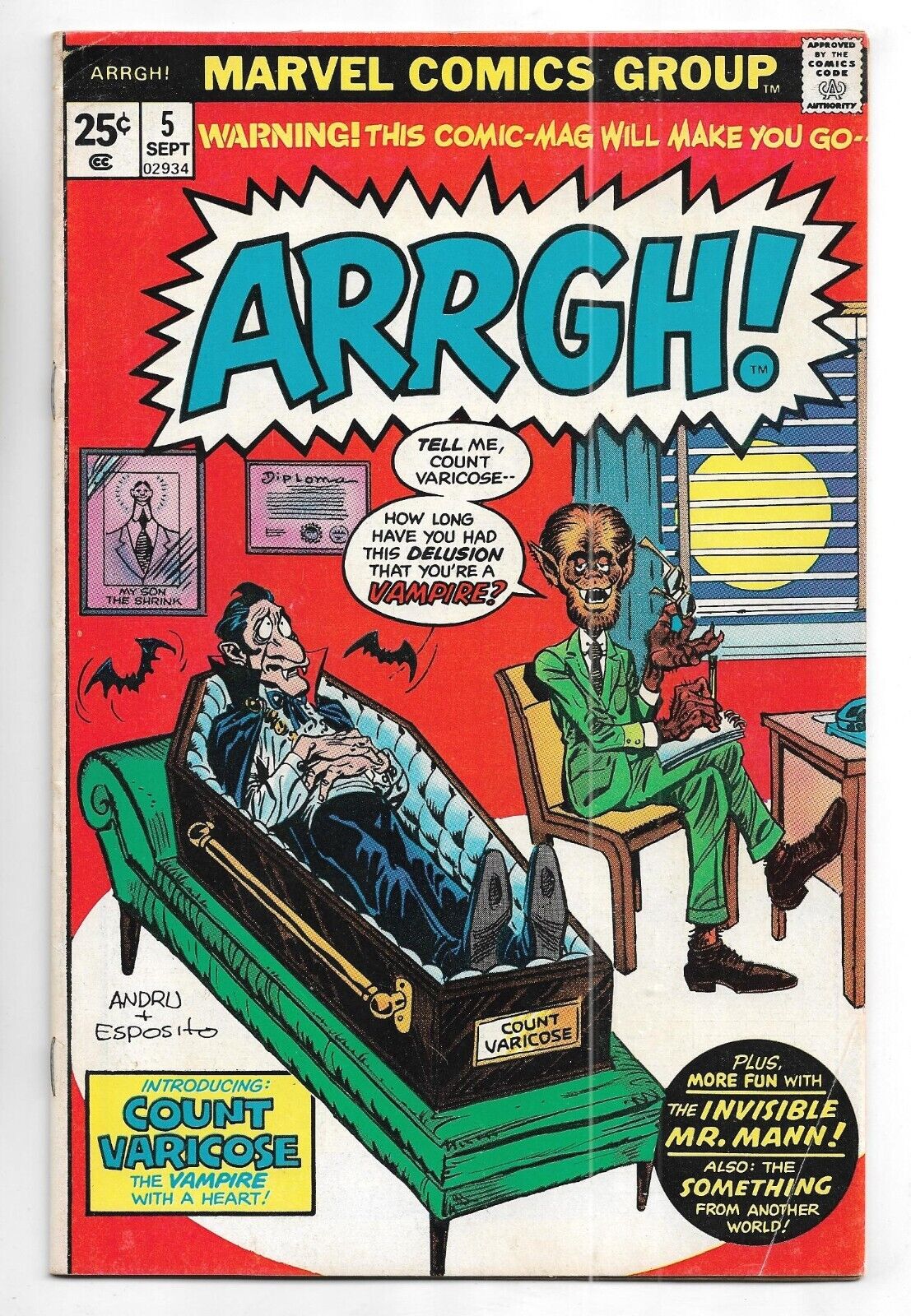 ARRGH  #5 Marvel Comics 1975 \