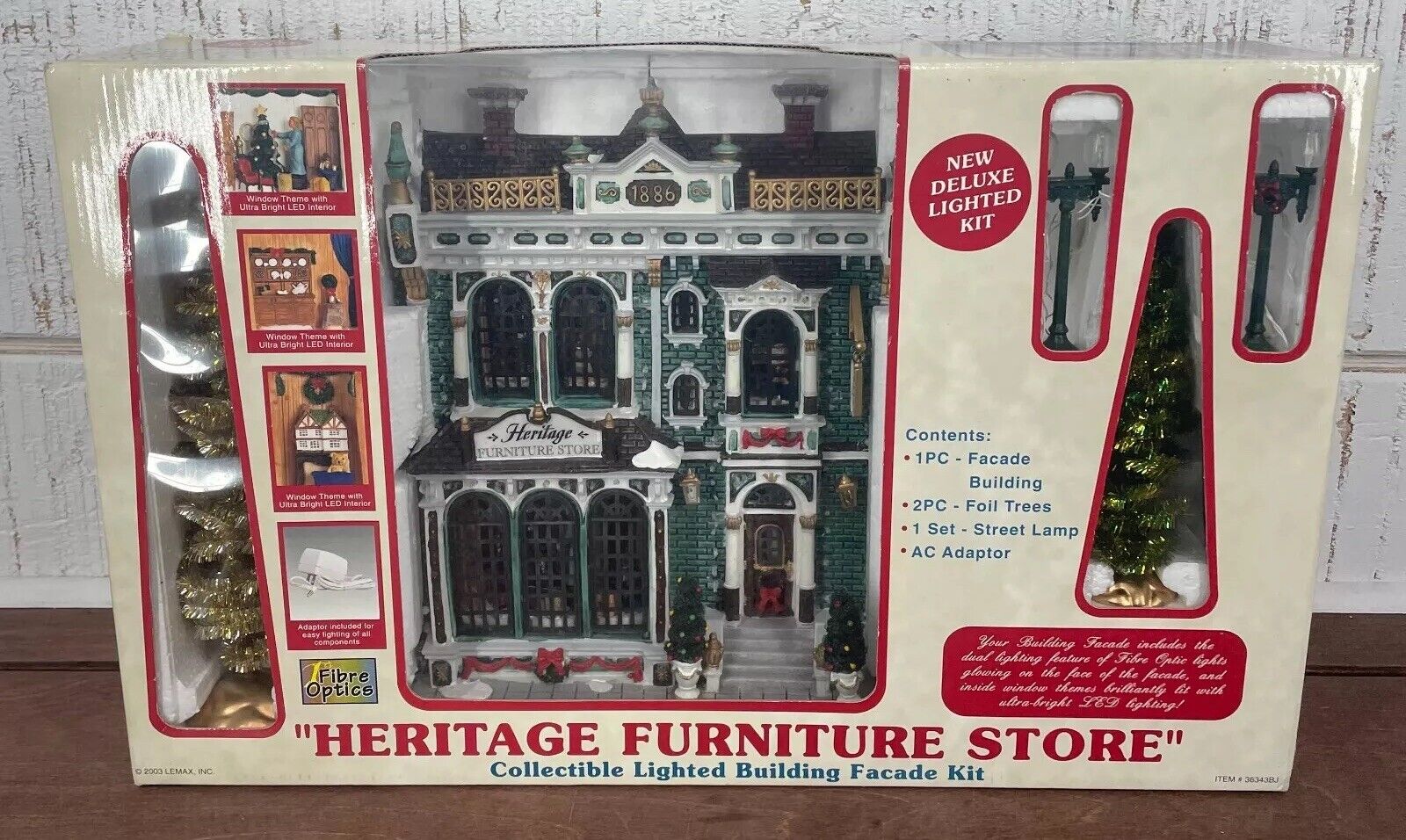 Lemax Essex Street Facade Heritage Furniture Store Wall or Tabletop Setting 