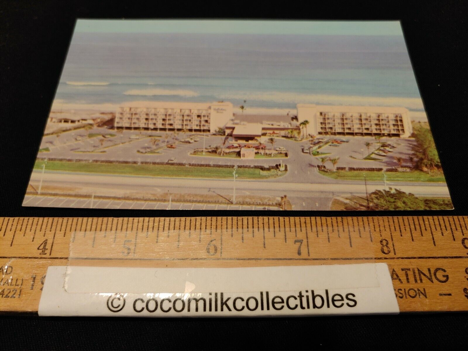 Postcard 1976 Jensen Beach Florida Holiday Inn Resort Hotel Airview Hotel Water