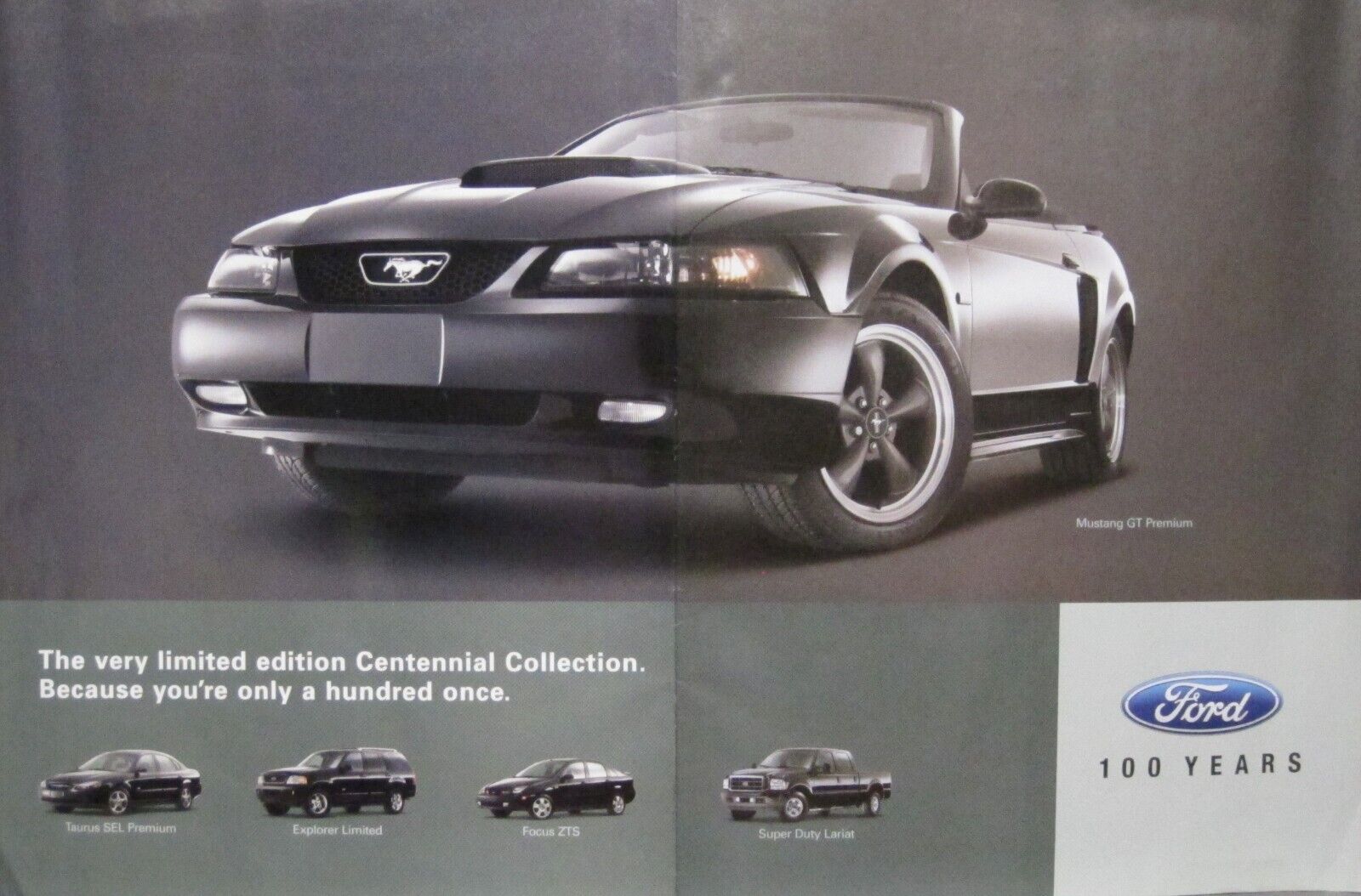 2004 Mustang GT Premium Print Ad; Ford 100th Anniversary