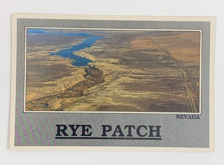 Aerial View of Rye Patch Nevada Postcard 1986 Unposted