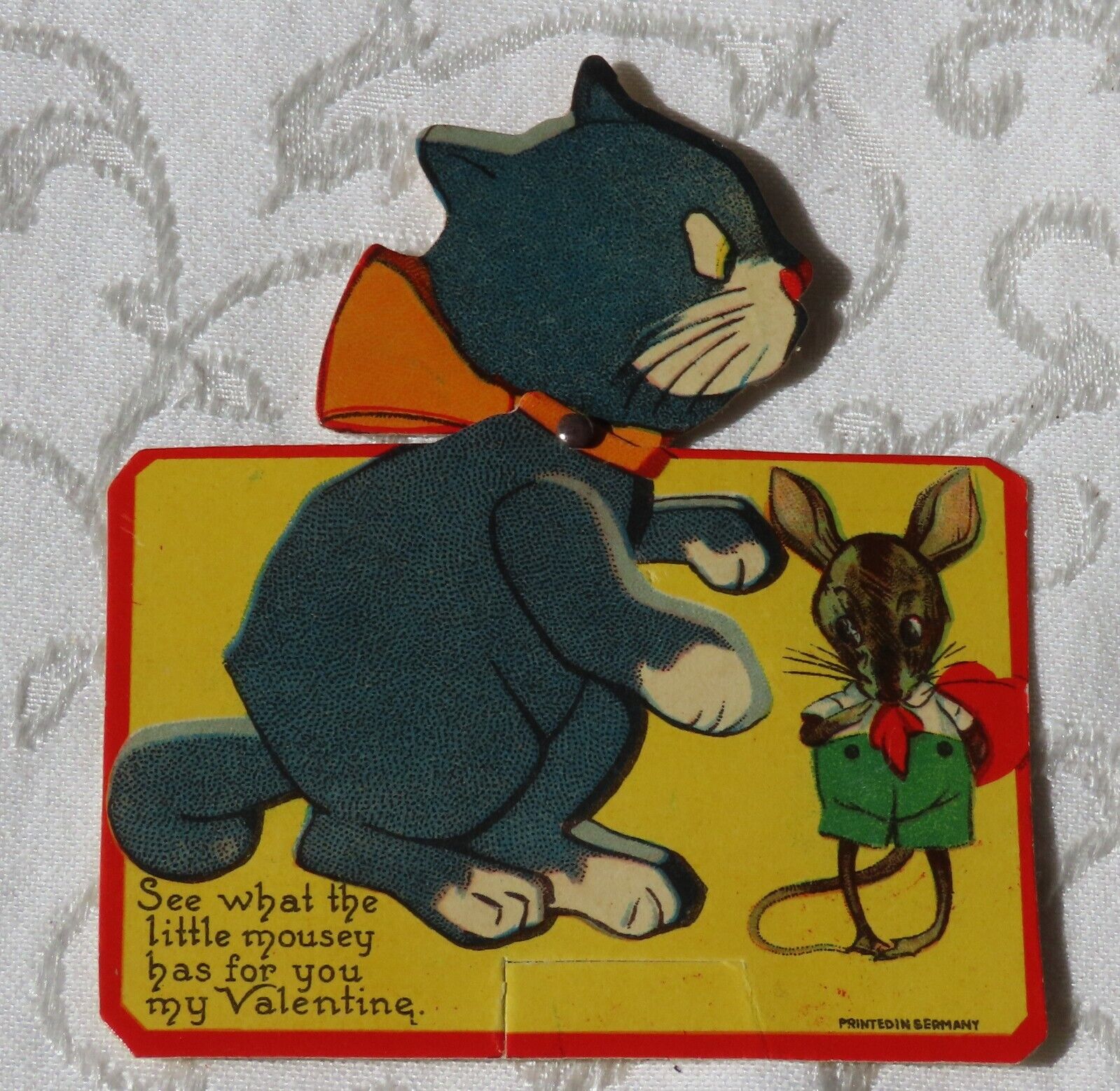 Vintage Valentine, Cat and Mouse, Mechanical