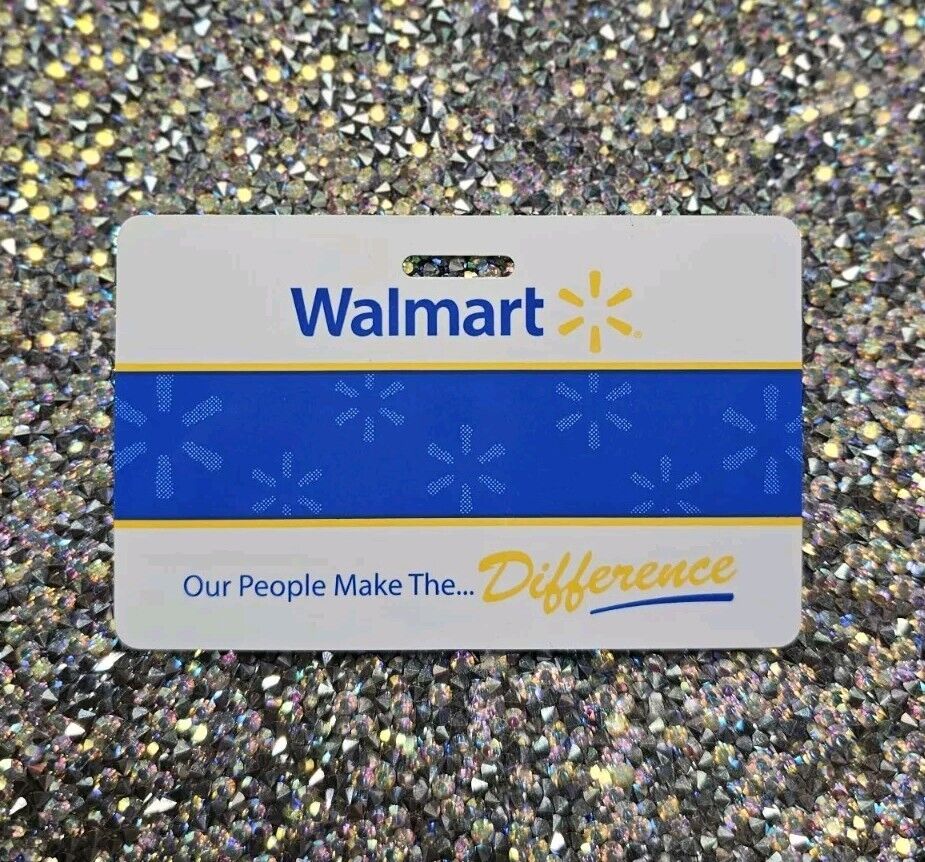 Brand New Never Worn Walmart Name Badge Blue And White 