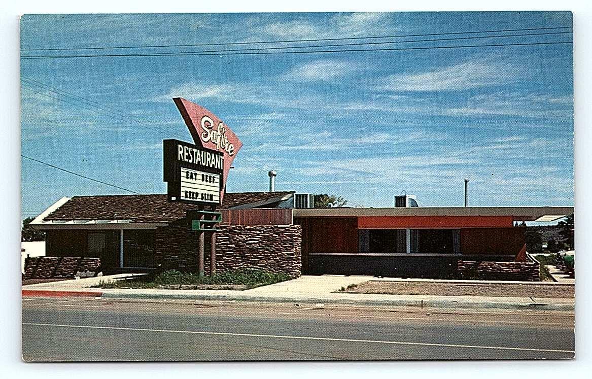 SPRINGERVILLE, AZ Arizona ~ SAFIRE RESTAURANT c1950s Roadside Petley Postcard