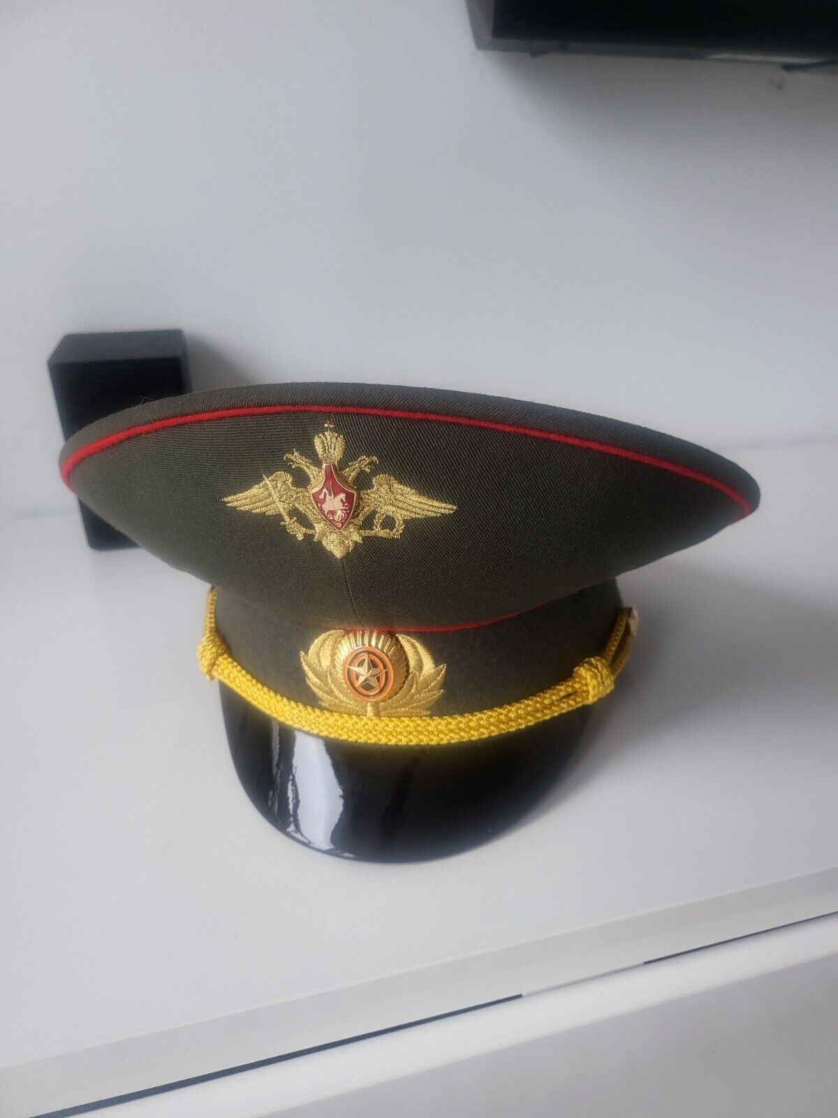 Vtg USSR Soviet Russian Military General Officer Parade Visor Cap Hat Sz 57