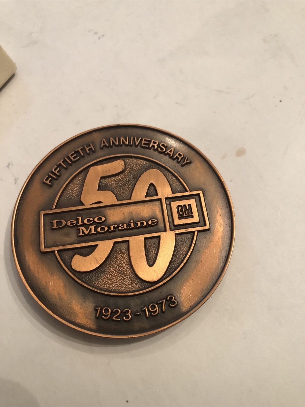 Vintage ￼Delco Moraine  anniversary bronze Medal 1923-1973