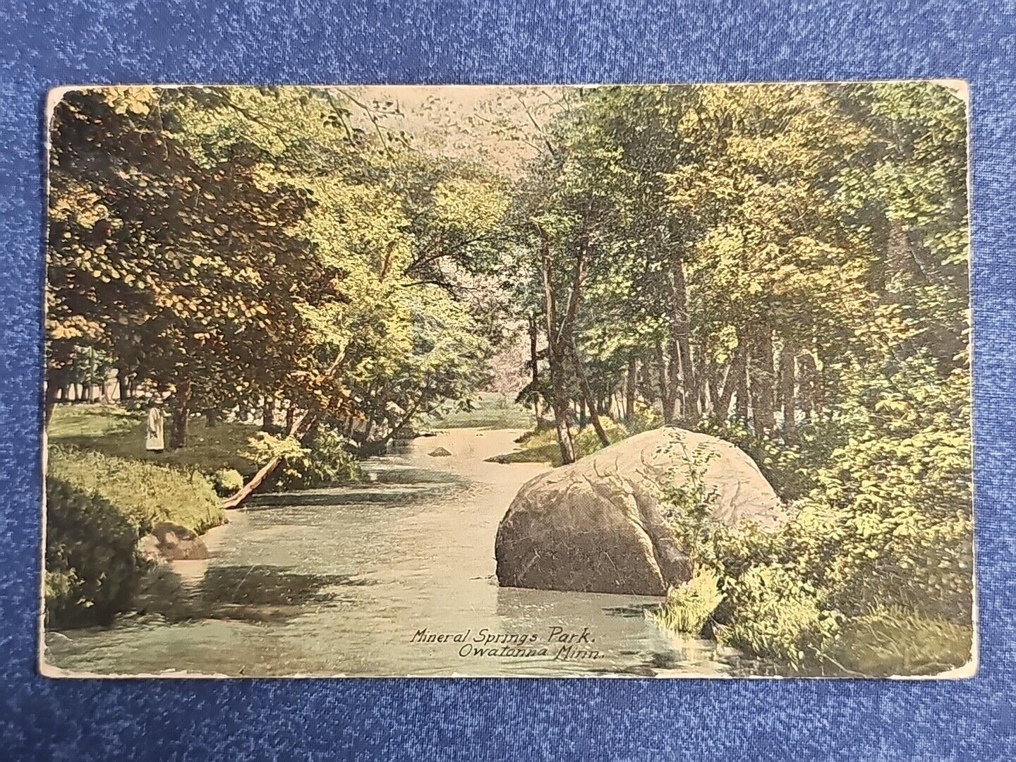 Vintage Mineral Springs Park Owatonna Minnesota 1916 Posted Postcard A642