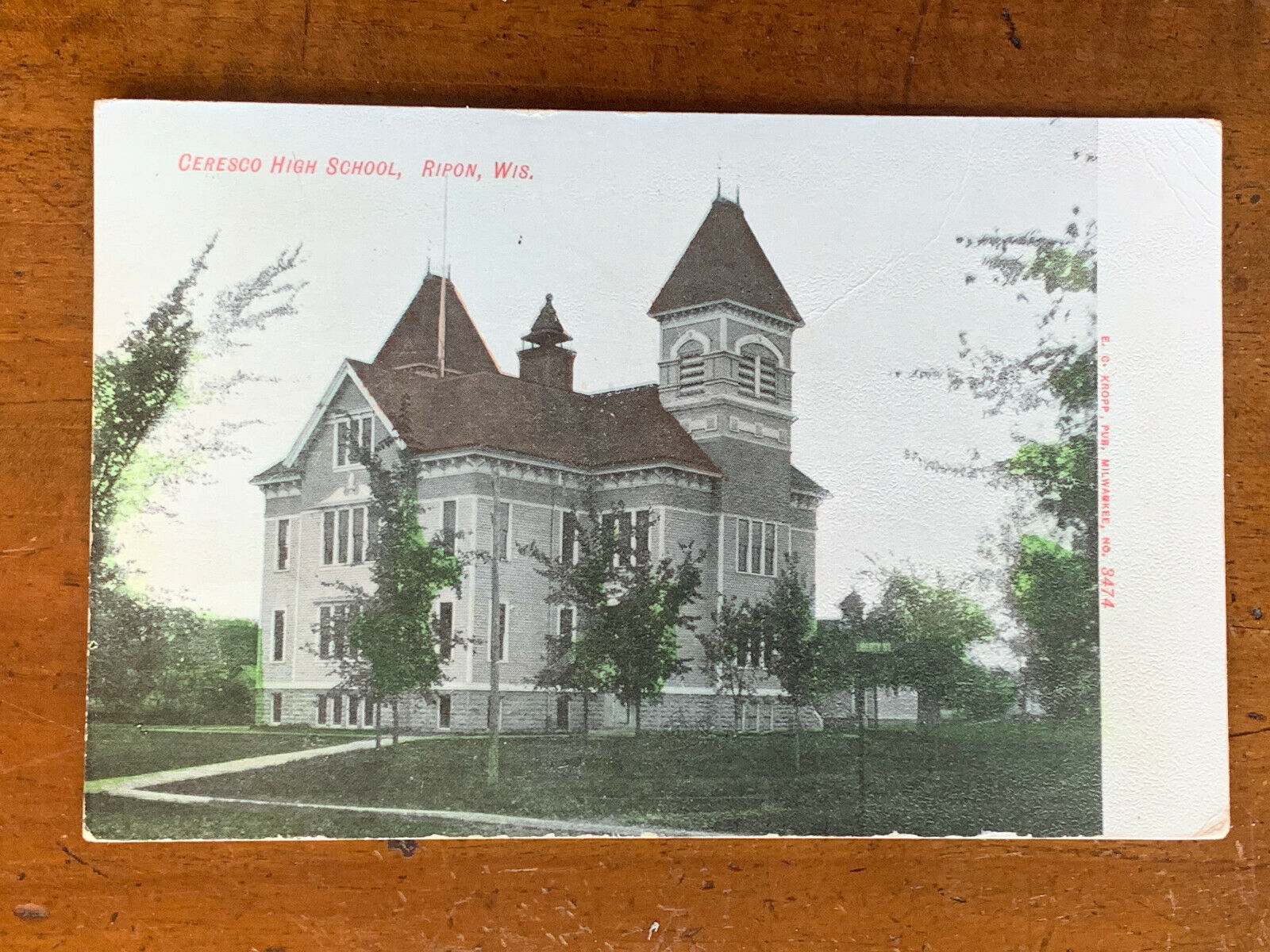 Wisconsin, WI, Ripon, Ceresco High School, PM 1909
