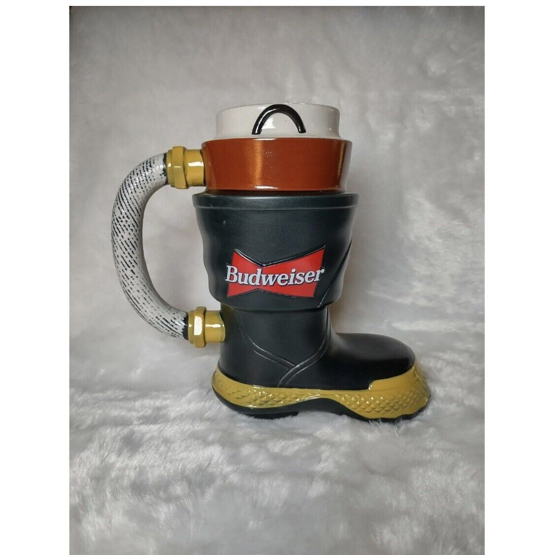 Vintage Budweiser Fire Fighters Boot Stein 1997 CS321 With COA