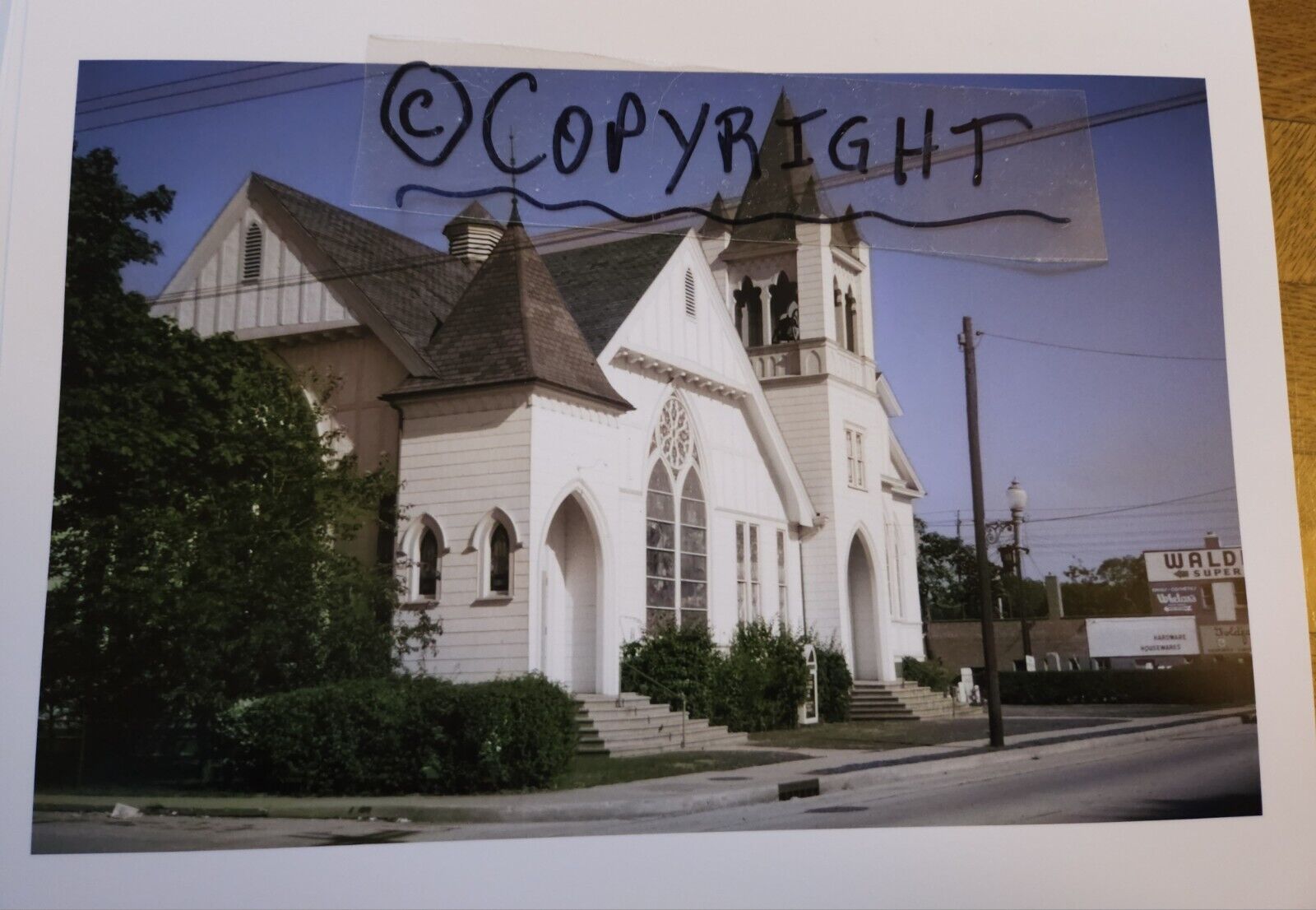1949 5 TOWNS Lawrence Woodmere Methodist Church LONG ISLAND COLOR 8.5x11 Photo 