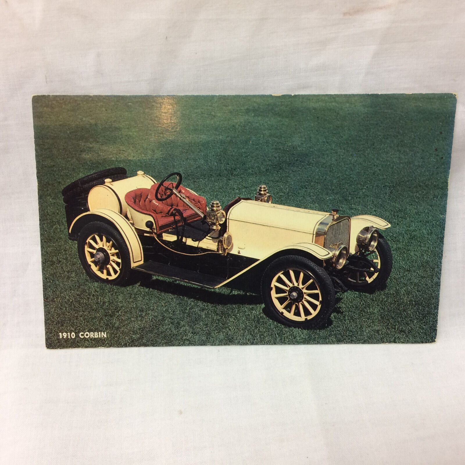 Vintage Postcard 1910 Corbin Automobile Scene Old Car