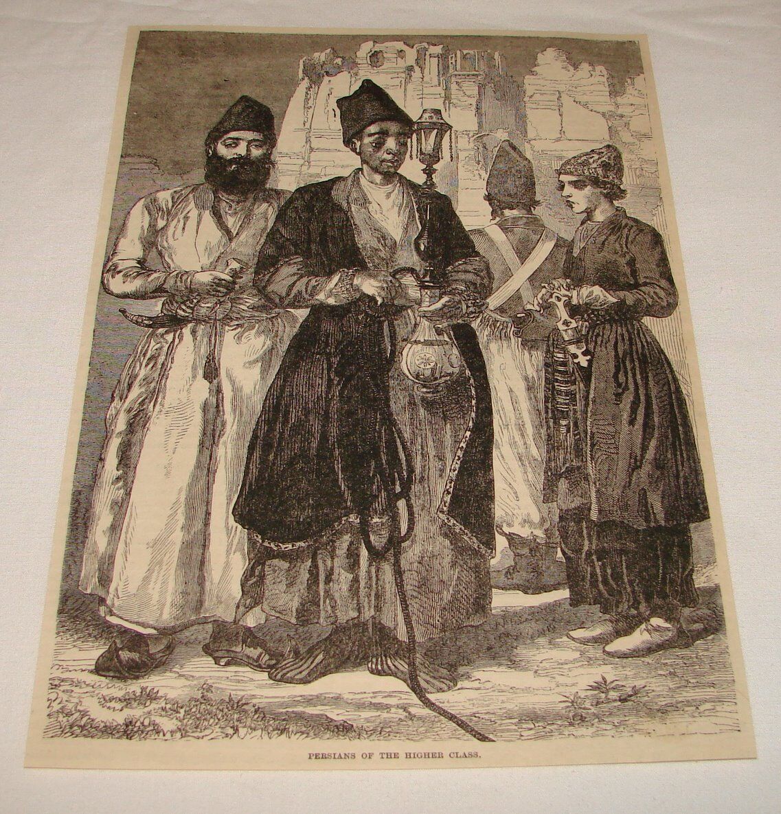 1883 magazine engraving ~ PERSIANS OF THE HIGHER CLASS
