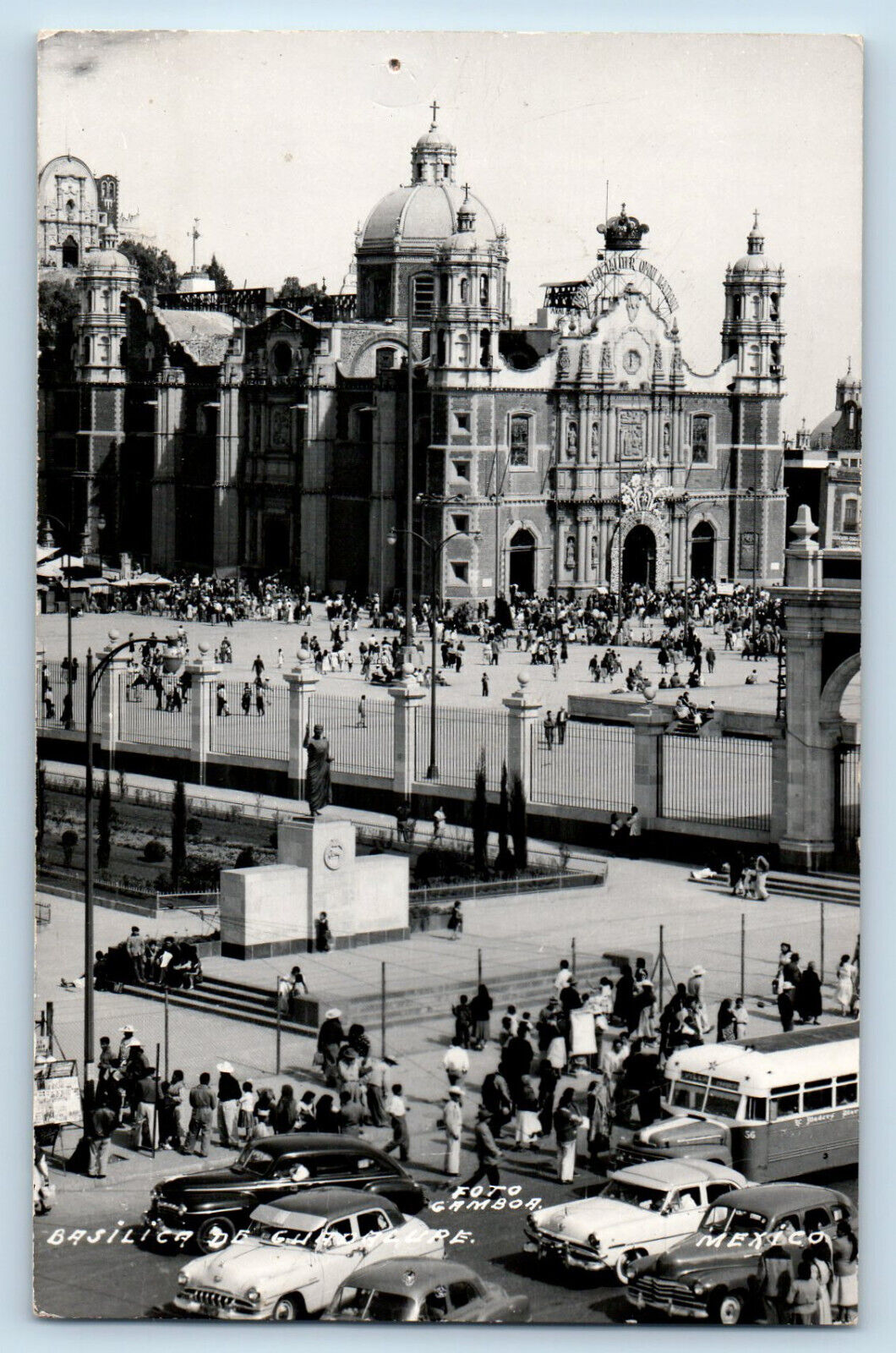 Mexico City Mexico Postcard Basilica of Our Lady of Guadalupe c1950's Posted