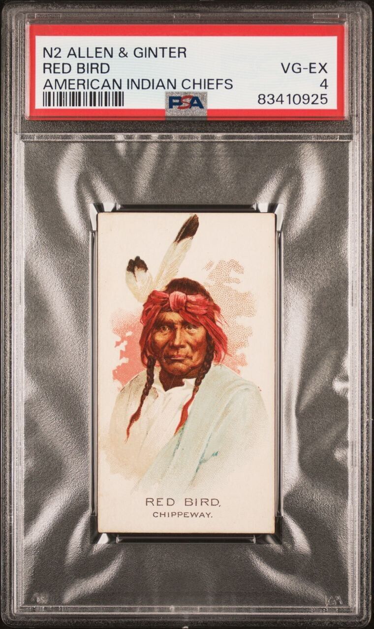 1888 N2 Allen & Ginter American Indian Chiefs RED BIRD (PSA 4 VG/EX)