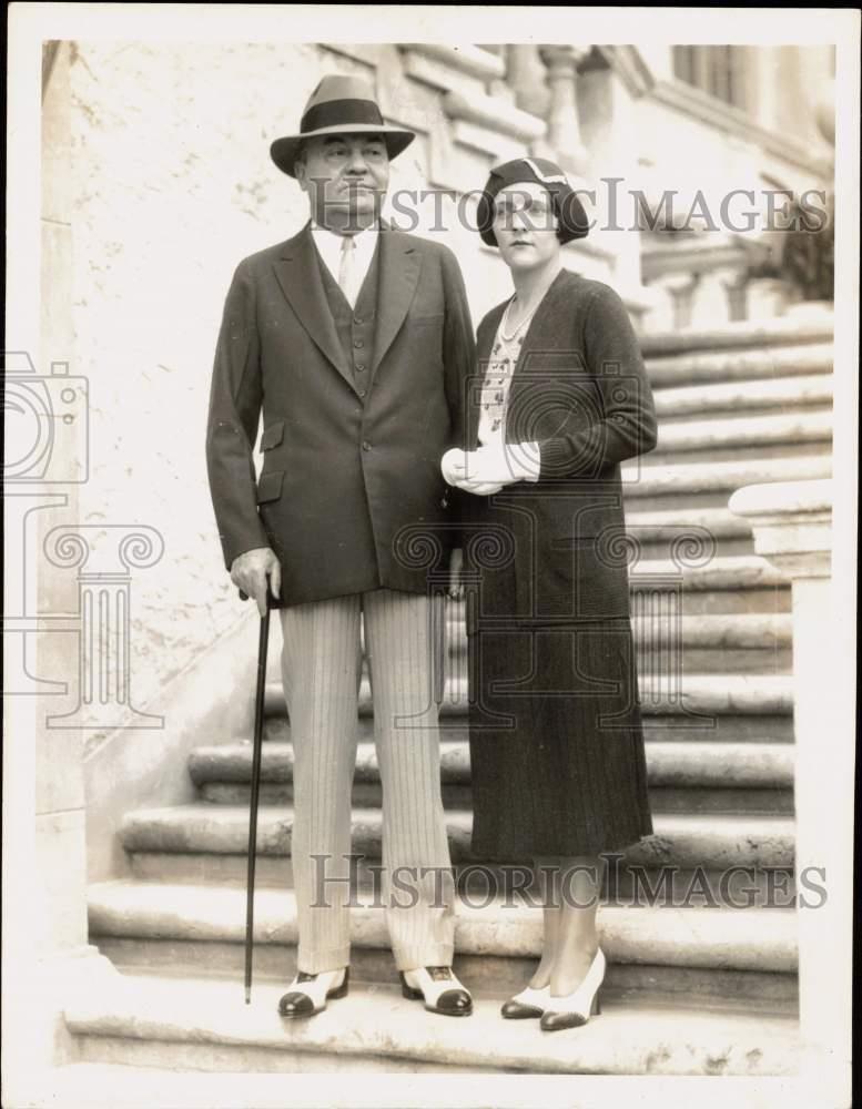 1933 Press Photo Circus owner John Ringling & wife Emily file for divorce in FL