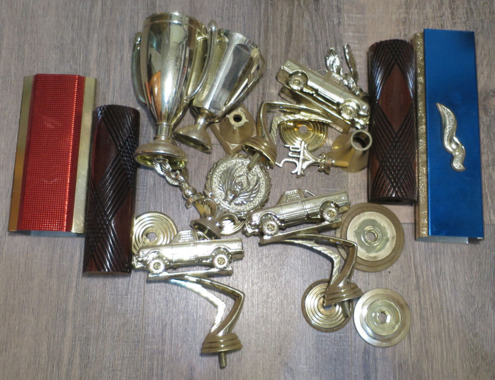 RARE Vintage LOT OF Trophy's for Parts AUTOMOTIVE AND MORE