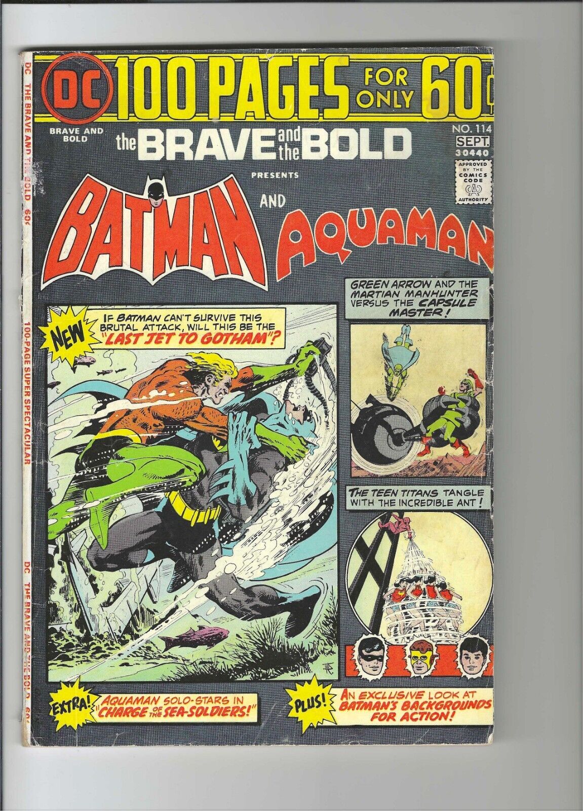 The Brave and the Bold #114: Dry Cleaned: Pressed: Bagged: Boarded VG-FN 5.0