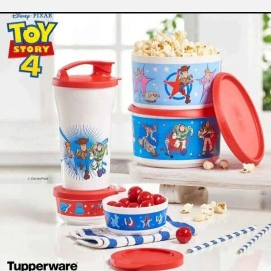 Tupperware Toy Story 4, Canisters Set and Snack Set. 5pc NEW