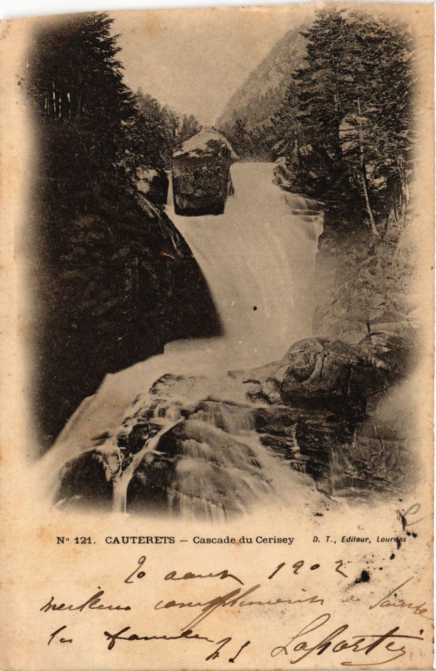 CPA CAUTERETS Cherisey Waterfall (415562)