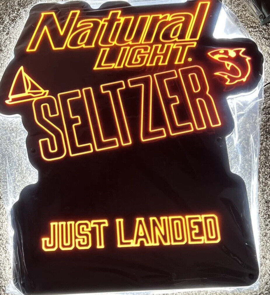Clemson Tigers Natural Light Seltzer Just Landed 26x22 LED Sign