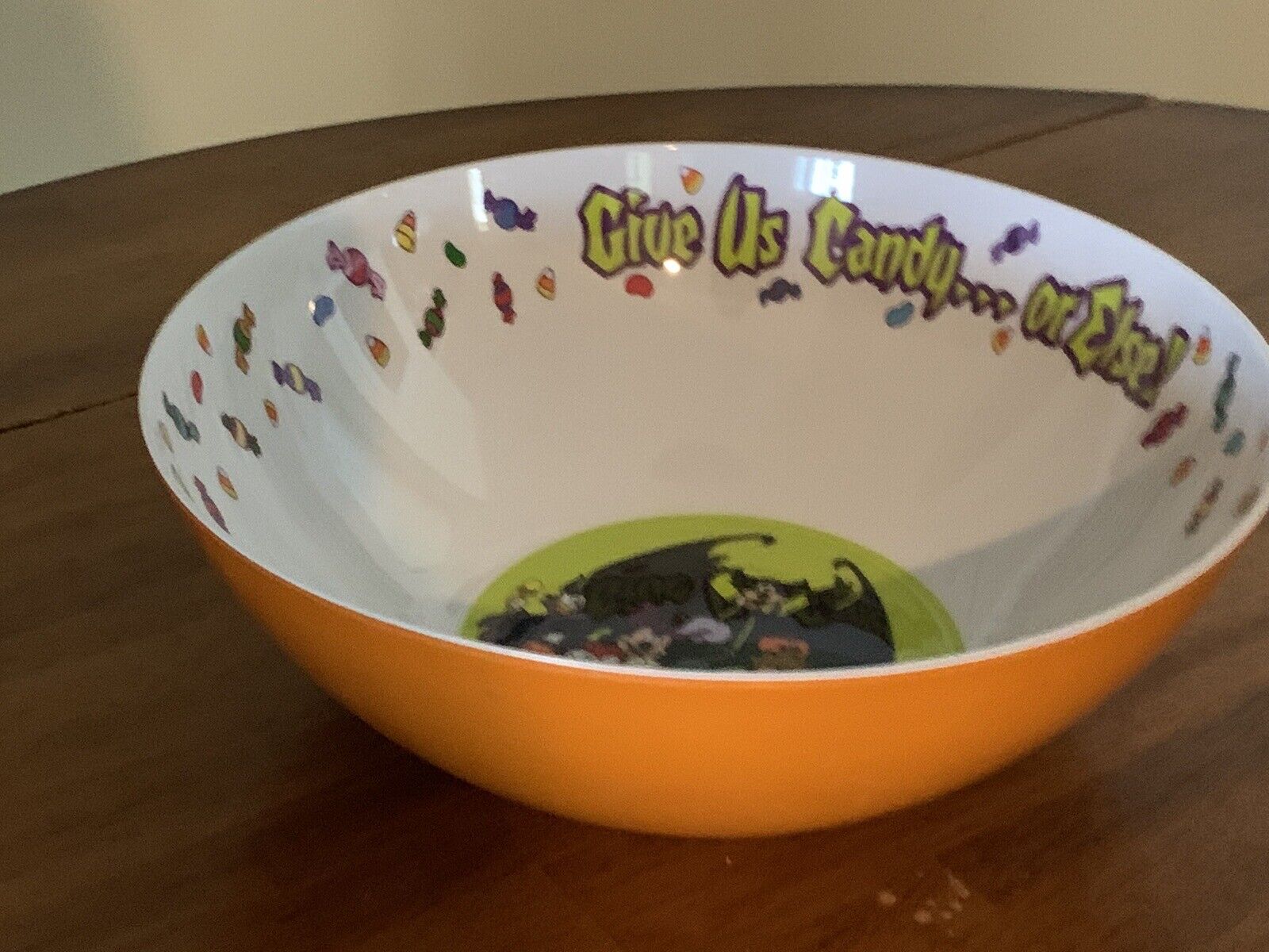 Disney Halloween Candy Bowl Hard Plastic Melamine Large 11\