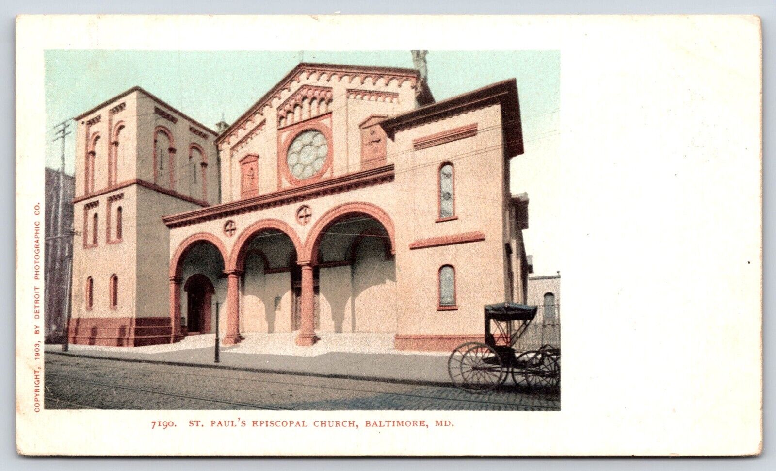 Maryland Baltimore St. Paul\'s Episcopal Church Vintage Postcard