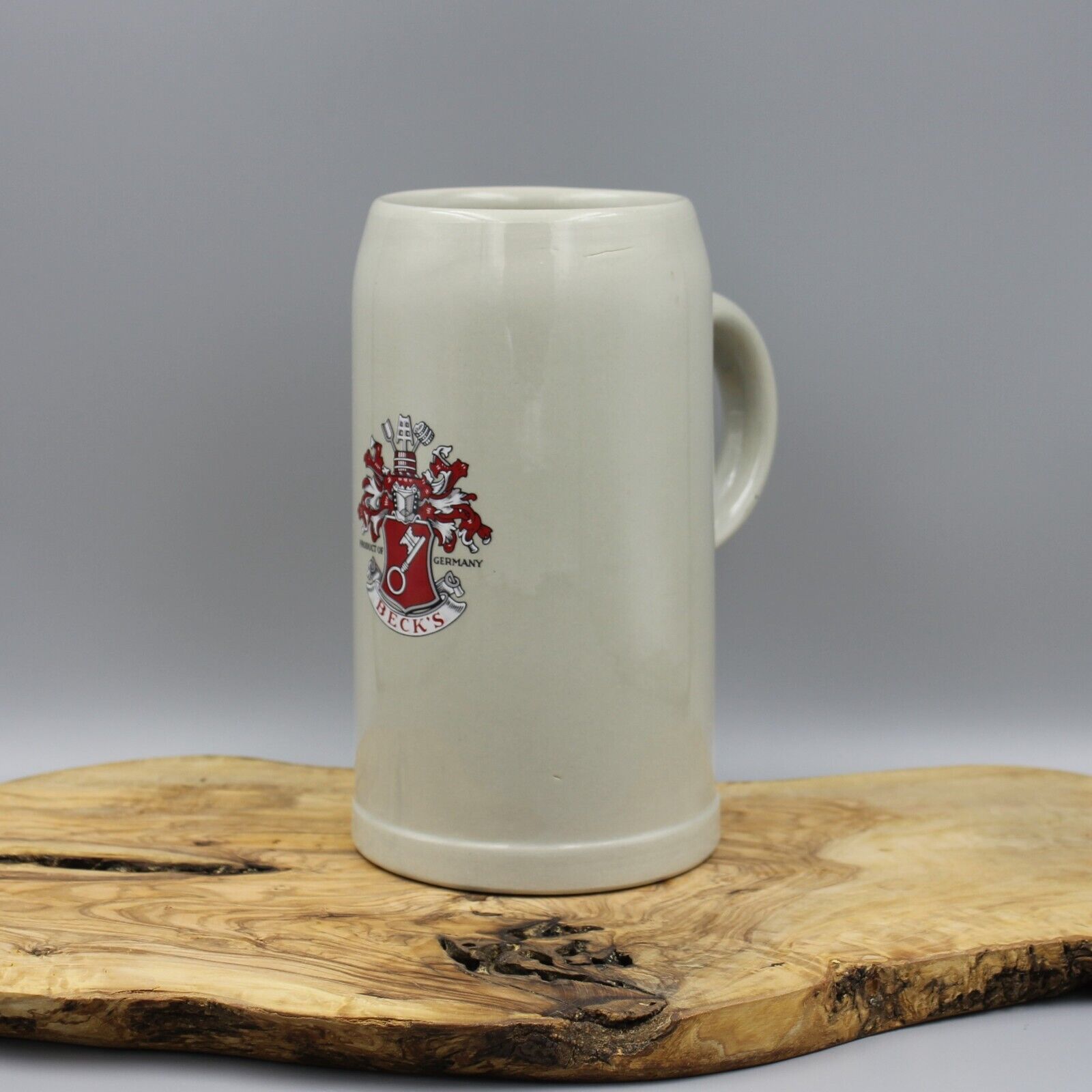 Vintage BECK's Beer Stein Product of Germany Stoneware Dishwasher Safe Handmade
