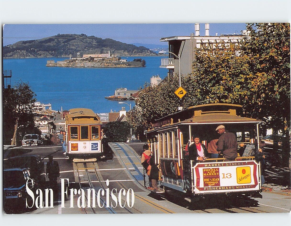 Postcard Cable Cars Hyde Street San Francisco California USA