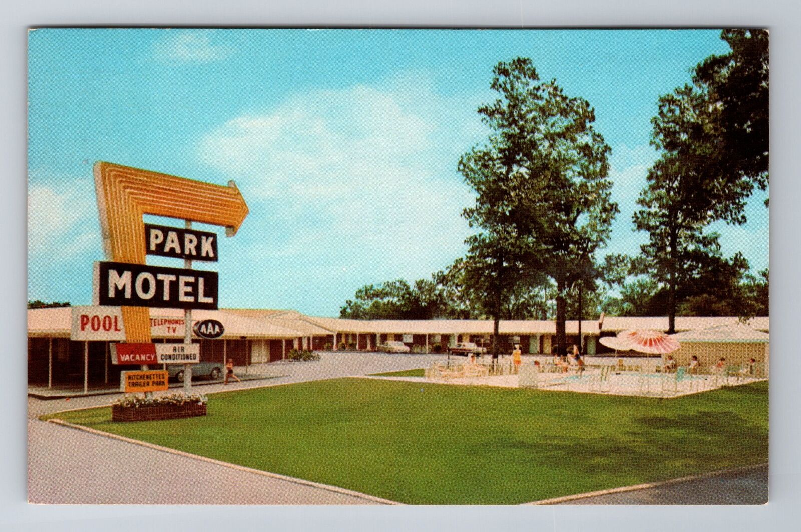 Russellville AR-Arkansas, Park Motel, Advertising, Vintage Souvenir Postcard