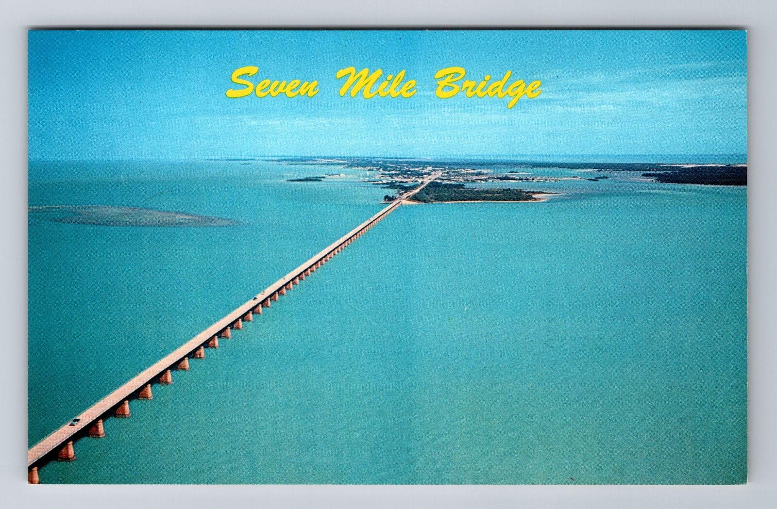 Marathon FL-Florida, Seven Mile Bridge, Overseas Highway, Vintage Postcard
