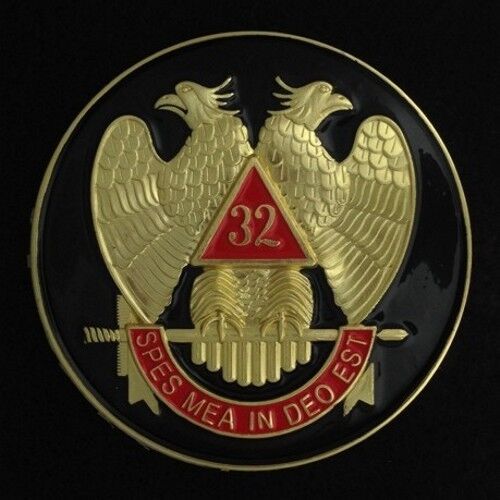 Masonic 32nd Degree Car Auto Emblem (Black) SRA-2