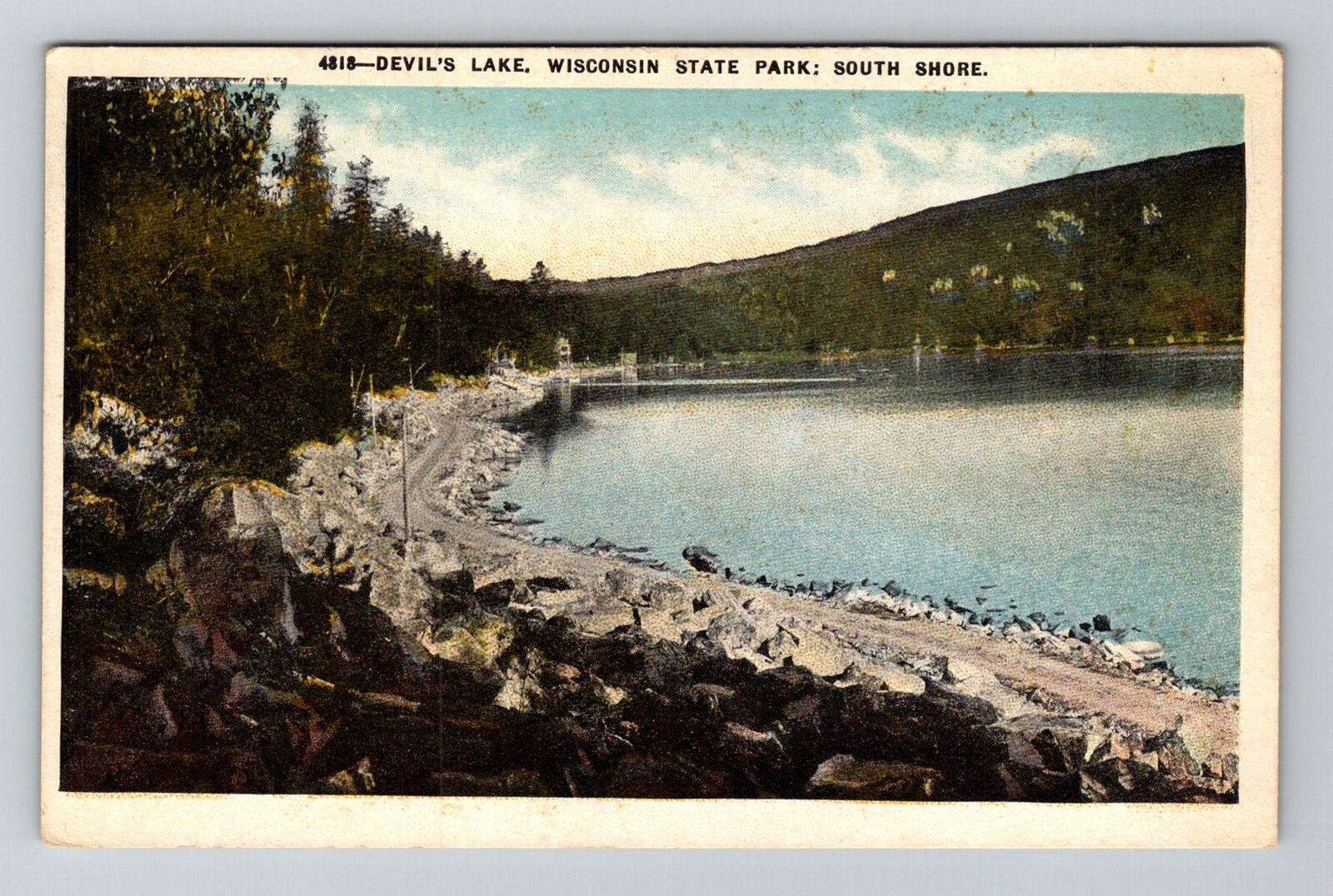Baraboo WI-Wisconsin, Wisconsin State Park, Devil\'s Lake, Vintage Postcard