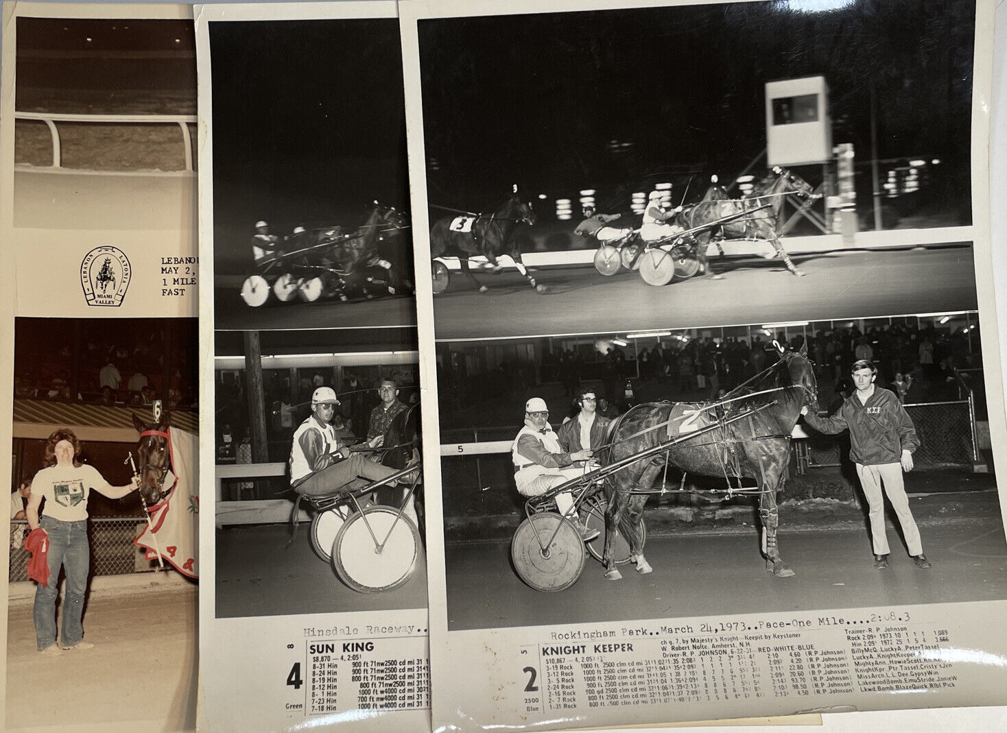 Vintage 1970’s & 1980’s HARNESS HORSE RACING PICTURES Hinsdale Rockingham