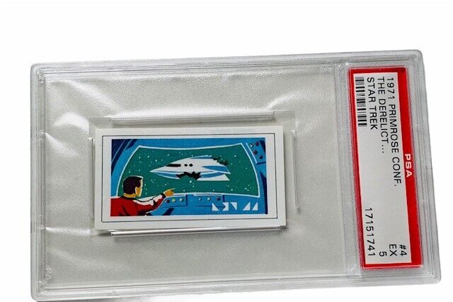 Star Trek Trading Card 1971 Primrose Captain Kirk Spock PSA 5 derelict ship #4
