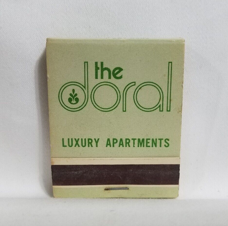 Vintage The Doral Luxury Apartments Matchbook Louisville KY Advertising Full
