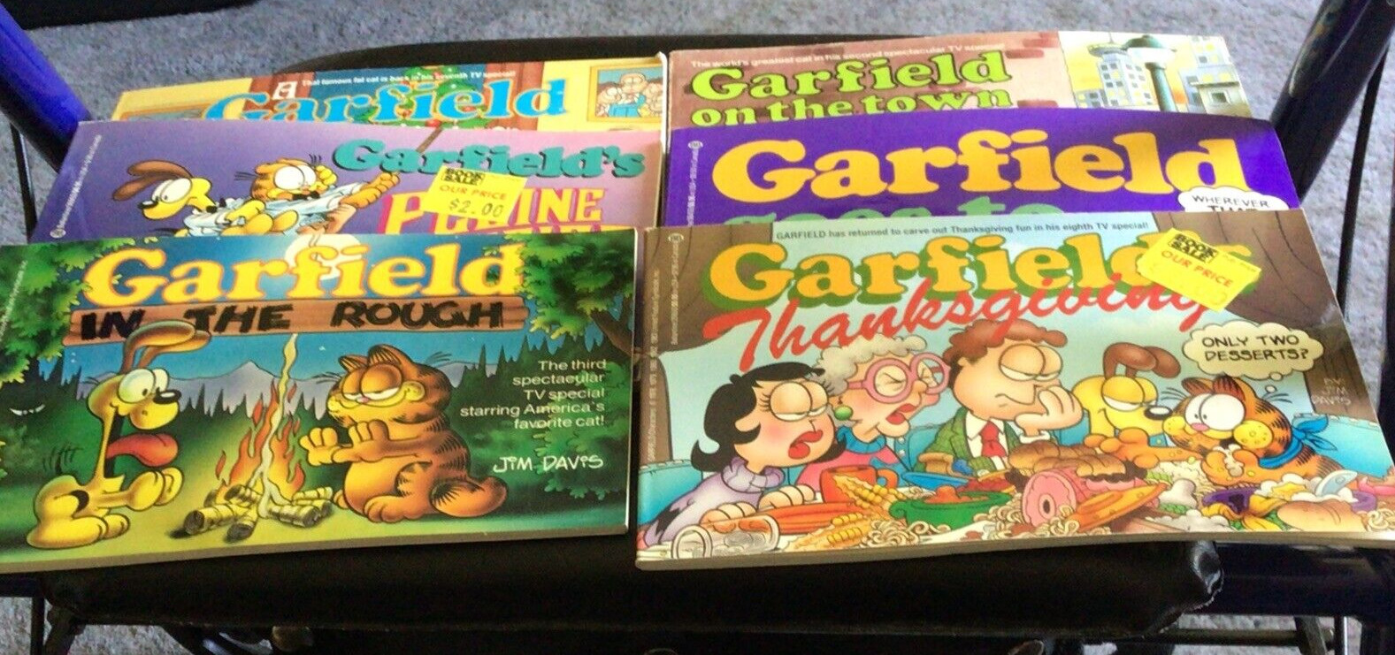 Garfield 6 different 80\'s and 90\'s