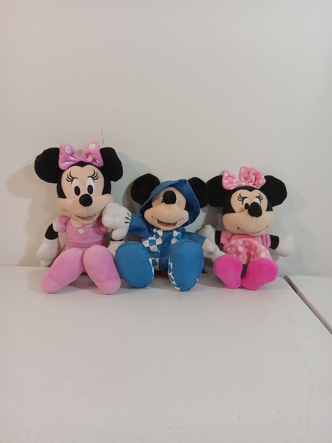 Vintage Lot Of 3 Disney Plush (2)Mini Mouse (1) Mickey