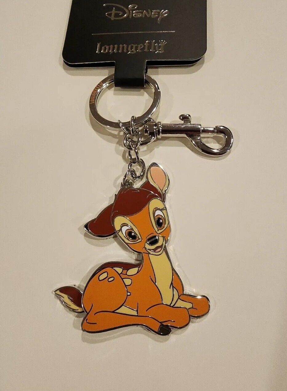 Loungefly Disney Bambi Figural Tail Wagging Keychain NEW
